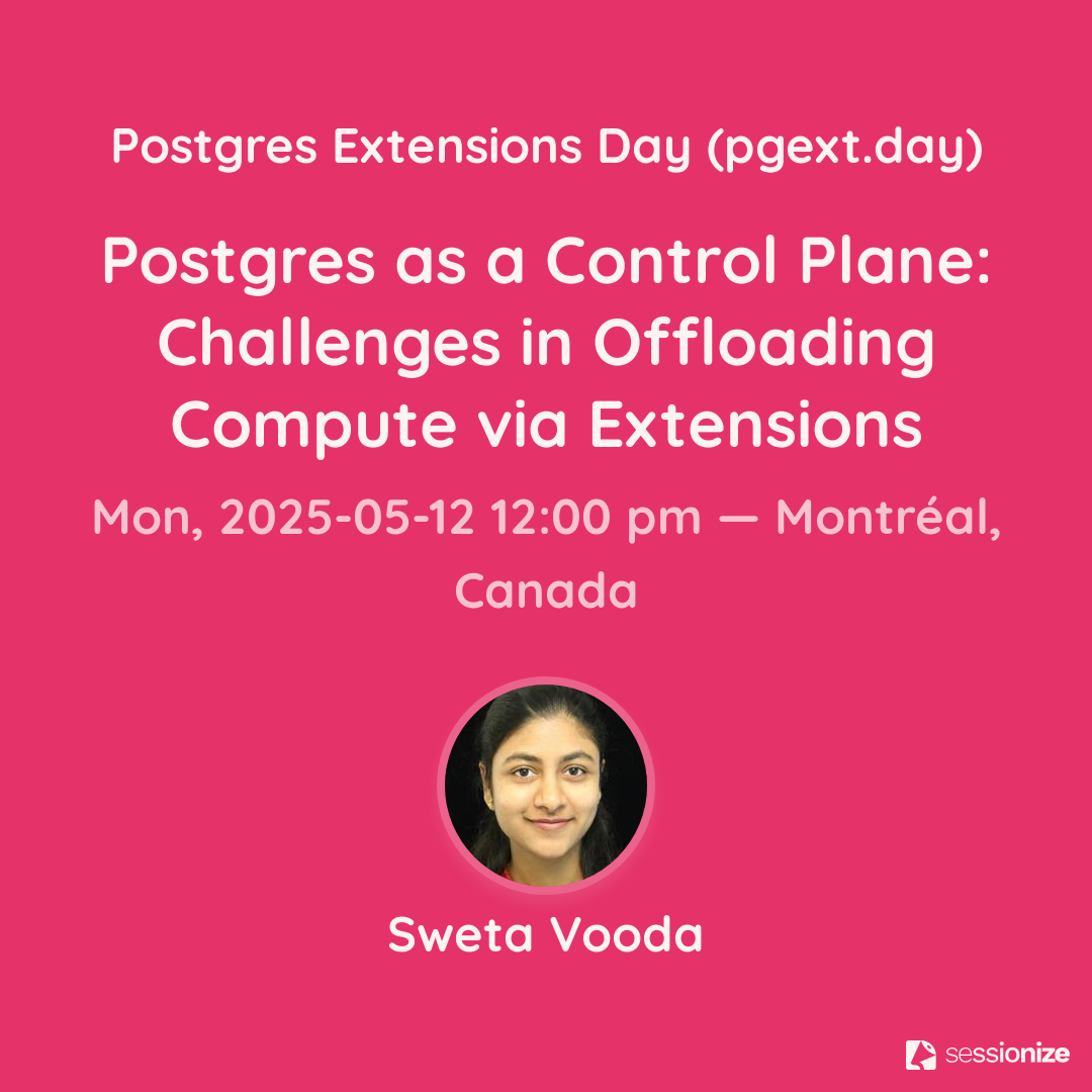 Sweta Vooda - pgext.day Talk